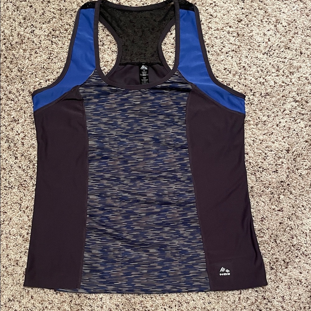 RBX Women's Blue and Black Tank Top